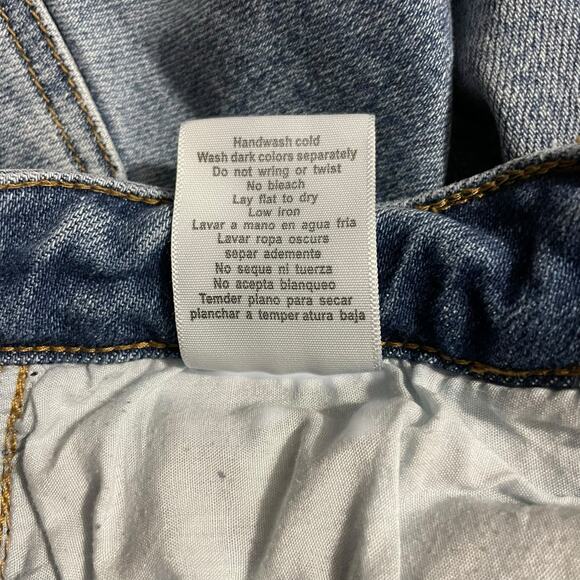 Judy Blue Womens Jean Shorts Size 3/26 Mid Rise Zip Fly Cut Off Distressed Denim - Picture 7 of 11